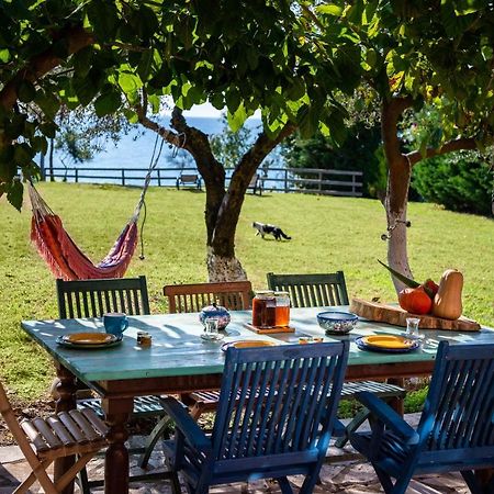 Beachfront Villa Meliti Ágios Matthaíos Bagian luar foto